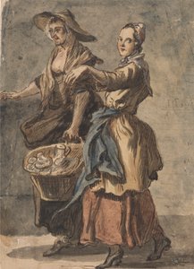 Duas mulheres segurando uma cesta 作： Paul Sandby