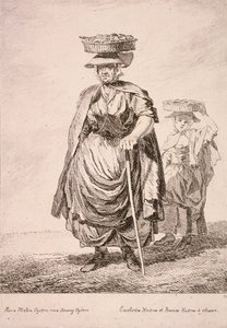 2 人の牡蠣売り、ロンドンの叫び、1760 年 作： Paul Sandby