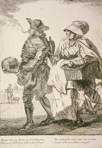 2 人のスプーン売り、ロンドンの叫び、1760 年 作： Paul Sandby