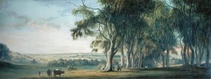 グレートパークのスノーヒルからのウィンザーの眺め 作： Paul Sandby