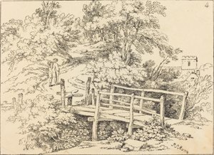 カントリー フットブリッジ (ザ トラベラー) 作： Paul Sandby Munn