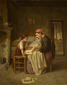 病気の子供、1870年から75年頃