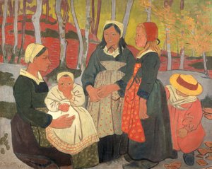 ウエルゴートの森のブレトン（キャンバスに油彩） 作： Paul Sérusier