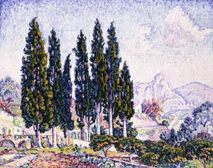 サンポールの庭園、1923 作： Paul Signac