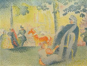 シャンゼリゼで 作： Paul Signac