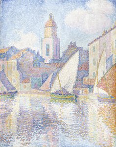 サントロペの鐘楼、1896年 作： Paul Signac