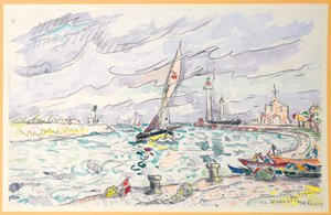 シブール、サンジャンドルズ、1920 作： Paul Signac