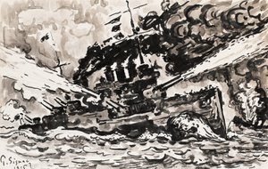 戦艦戦闘機 作： Paul Signac