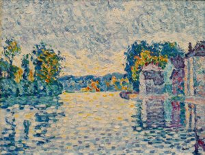 サモワのセーヌ川 作： Paul Signac