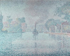 サモワのセーヌ川 作： Paul Signac