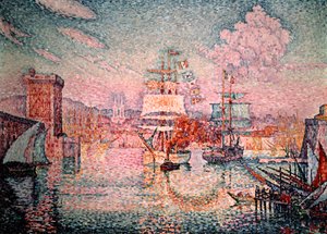 マルセイユ港への入り口、1911 作： Paul Signac