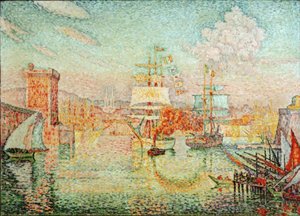 マルセイユ港への入り口 作： Paul Signac