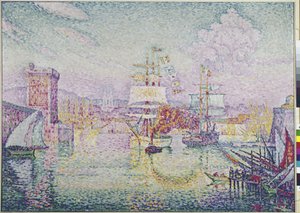 マルセイユ港への入港（油彩・キャンバス 作： Paul Signac