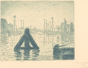 オランダの港 - フラッシング (La balise - En Holland, Flessingue) 作： Paul Signac