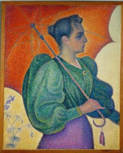 傘を持つ女性 作： Paul Signac