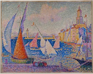 ル・ケ、サン・トロペ（油彩・キャンバス） 作： Paul Signac