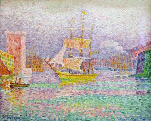 「マルセイユ港」、1906-1907 作： Paul Signac