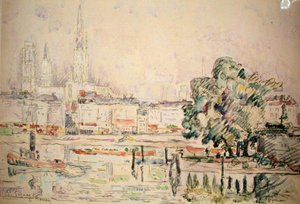 ルーアン（水彩・紙） 作： Paul Signac