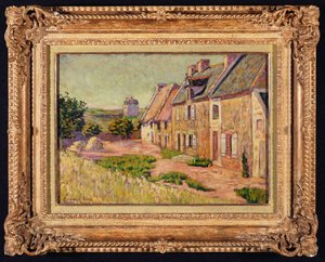 セントブリアック、クールアラヴィルフエ、1885 作： Paul Signac