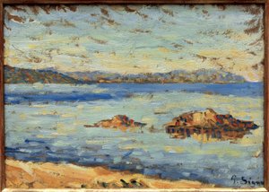 サントロペ、穏やか 作： Paul Signac
