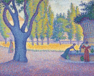 サントロペ、リスの噴水、1895 年。 作： Paul Signac