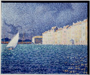 サントロペの絵 ポール・シニャック（1863-1935） 1895年 サントロペのアノンシアード美術館 作： Paul Signac