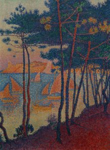 帆と松の木 作： Paul Signac