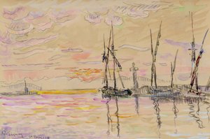 サントロペ」、1918年 作： Paul Signac