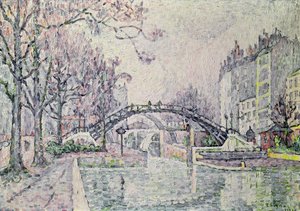 サンマルタン運河、1933 作： Paul Signac