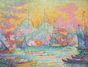 金角湾、コンスタンティノープル、1907 年。 作： Paul Signac