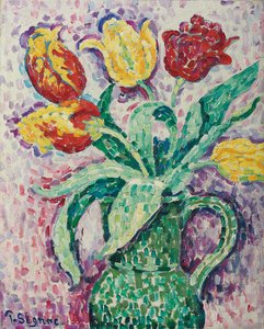 緑の花瓶、1920 作： Paul Signac