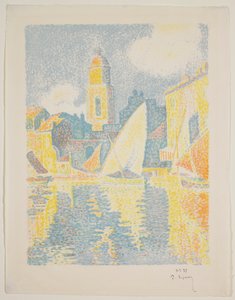 サントロペ港 作： Paul Signac