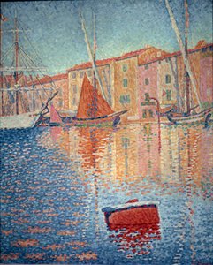 The Red Buoy (サントロペ) 作： Paul Signac