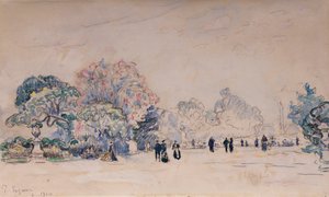 チュイルリー、パリ、1910 作： Paul Signac