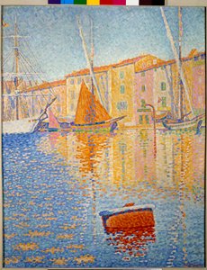 赤いブイ（サントロペ）。ポール・シニャック（1863-1935）の絵画 作： Paul Signac