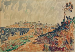 サントロペ湾の眺め 作： Paul Signac