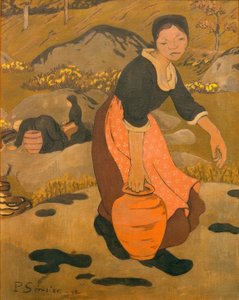 水差しを持つブルターニュ少女 作： Paul Sérusier