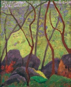 ウェルゴートの森の岩 作： Paul Sérusier