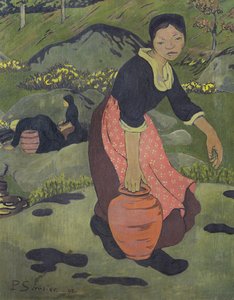 水差しを持つブルターニュの少女、1892年 作： Paul Sérusier