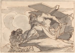 荒野の聖ヒエロニムス 作： Paul Troger