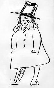 フランスの詩人、シャルル・ボードレールの肖像（デッサン） 作： Paul Verlaine
