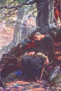 ここで嘘をつきながら、テンペスト、1908年からのイラスト 作： Paul Vincent Woodroffe