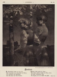 イブニング・ピース（リトグラフ 作： Paul Wilhelm Keller Reutlingen