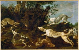 イノシシ狩り 作： Paul de Vos