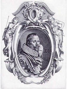 シモン・デ・パス（1595-1647）による「自画像」1622（エングレービング） 作： Paul van (after) Somer