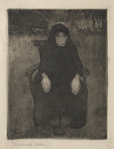 座っている老婆 作： Paula Modersohn-Becker