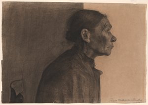 横顔の女性、右を向いている 作： Paula Modersohn-Becker
