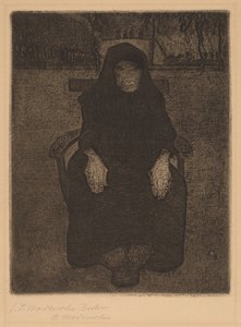 座っている老婆 作： Paula Modersohn Becker
