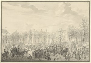 1762 年 11 月 10 日、ハーグにウィレム 5 世が到着 作： Paulus Constantijn la Fargue (possibly)