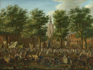 ハーグの大市場、1760 作： Paulus Constantijn la Fargue